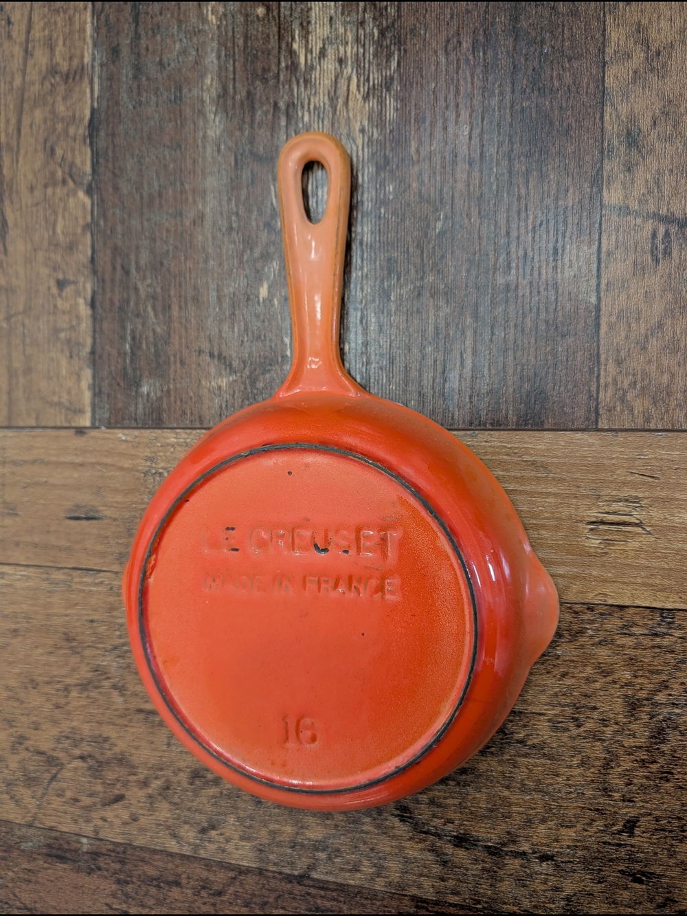 Vintage Le Creuset Cast Iron Enamel Skillet